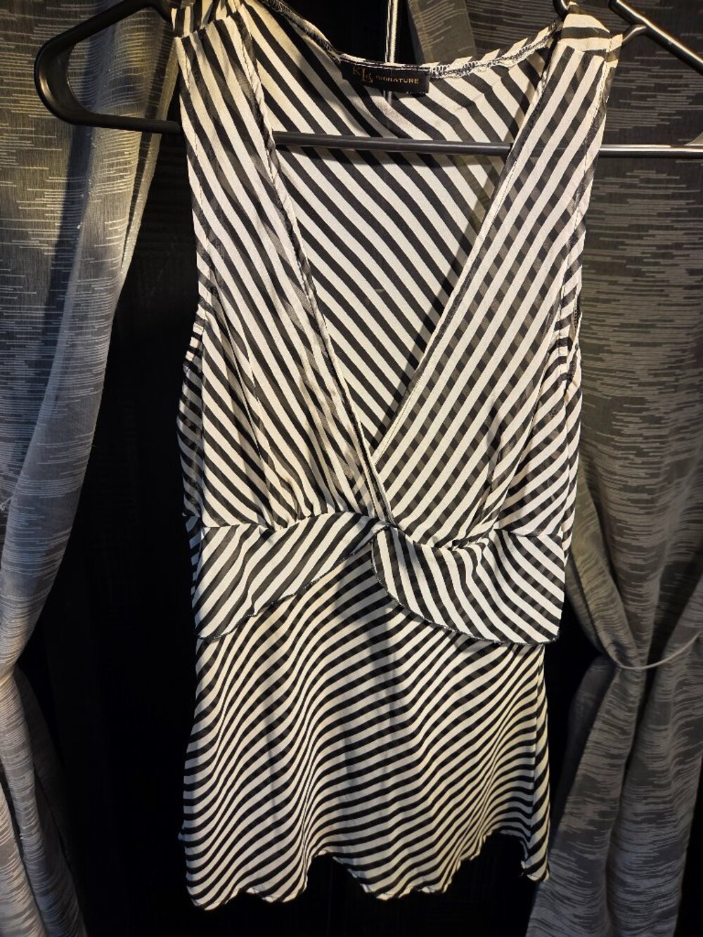 KLd Signature signature black and white dress
